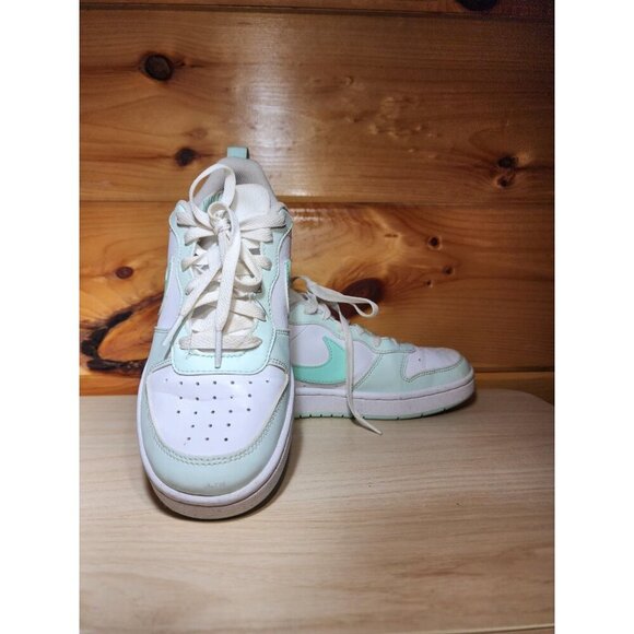 Nike Youth Size 5 Y Court Borough Low Recraft Shoes Sneaker White Mint Green - Picture 11 of 11